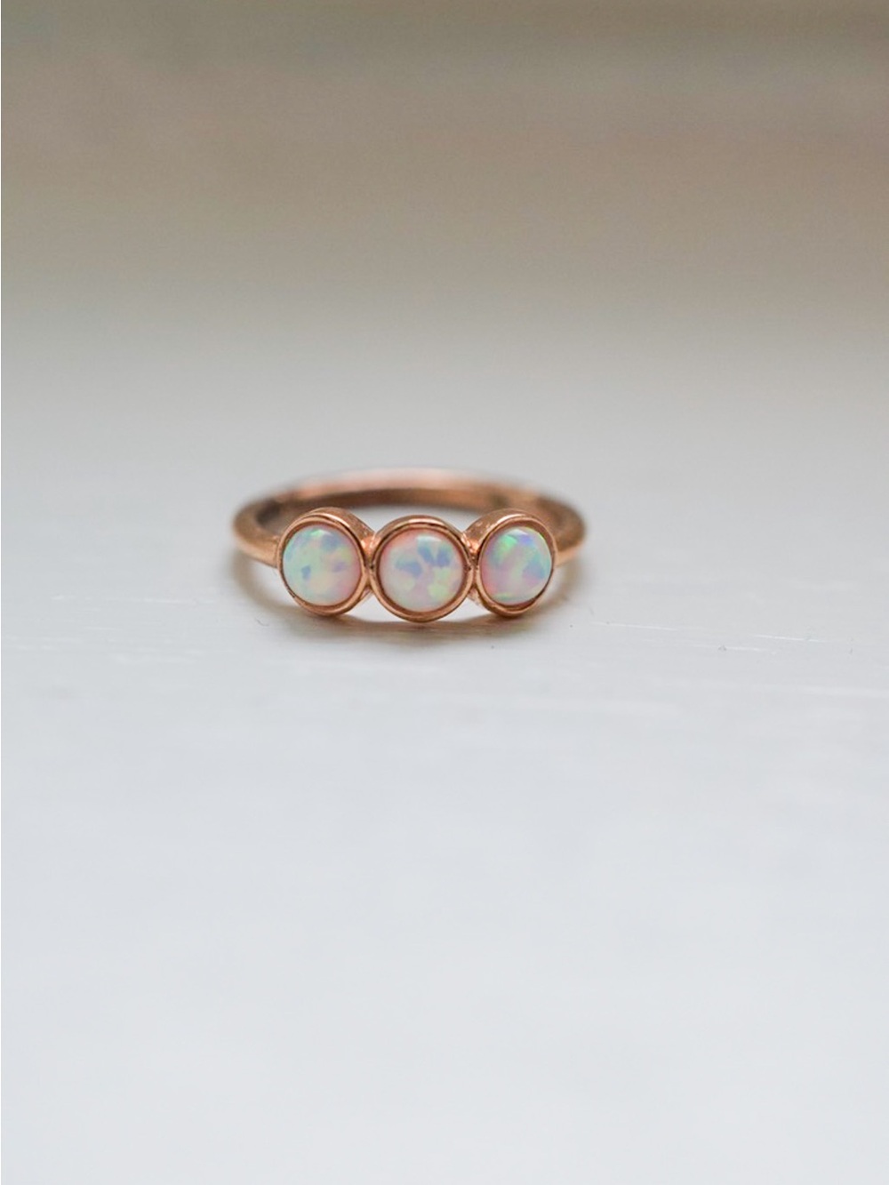 14K Rose Gold Conch Seam Ring 10mm